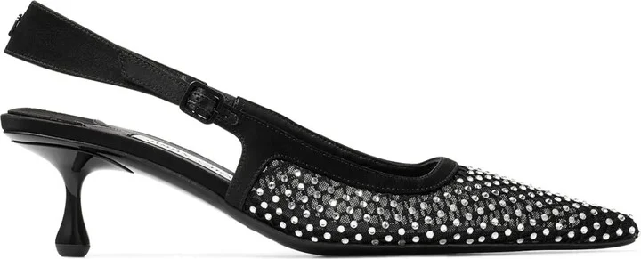 50mm Amel crystal-embellished pumps