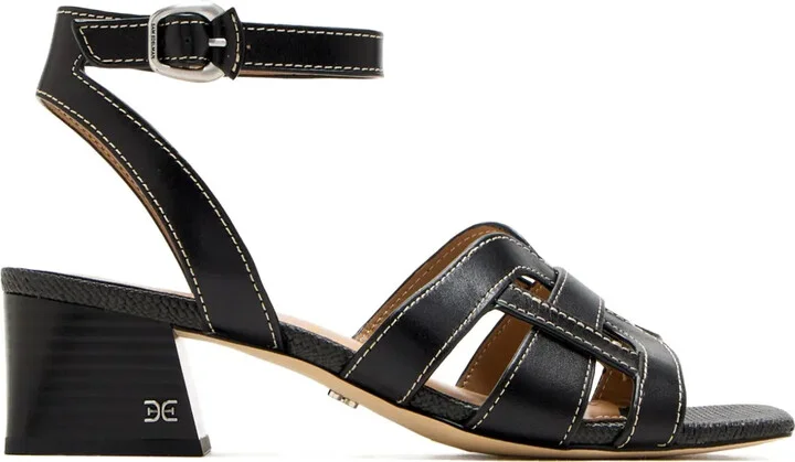 50mm Ankle-Strap Block-Heel Sandals