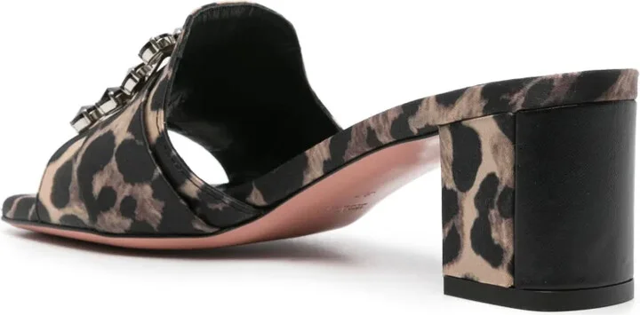 50mm Basa leopard-print mules - Image 3