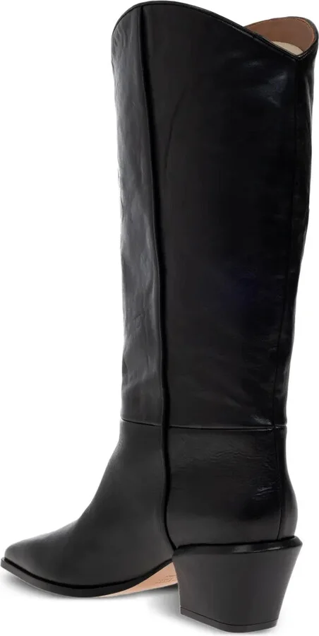 50mm Bettina leather pointed-toe boots - Image 4