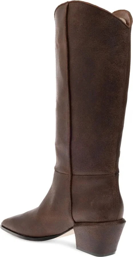 50mm Bettina leather pointed-toe boots - Image 3