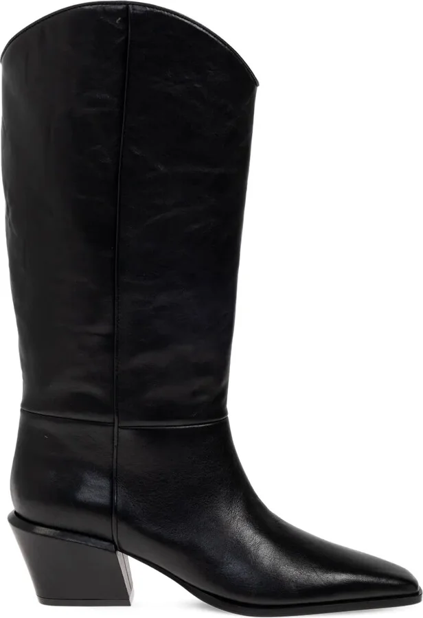 50mm Bettina leather pointed-toe boots