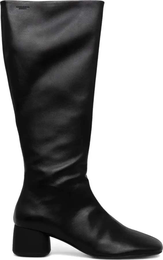 50mm Block-Heel Leather Boots