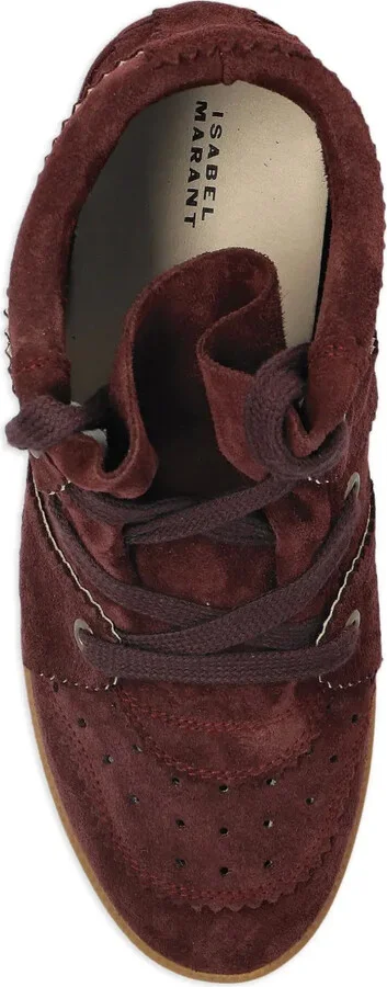 50mm Bobby lace-up suede wedge sneakers - Image 4