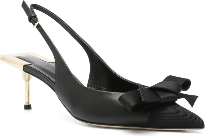 50mm Bow-Detail Slingback Pumps - Image 2