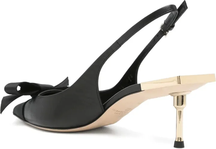 50mm Bow-Detail Slingback Pumps - Image 3