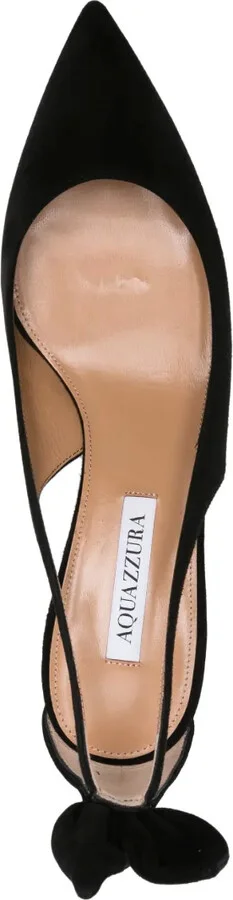 50mm Bow Tie suede pumps - Image 3