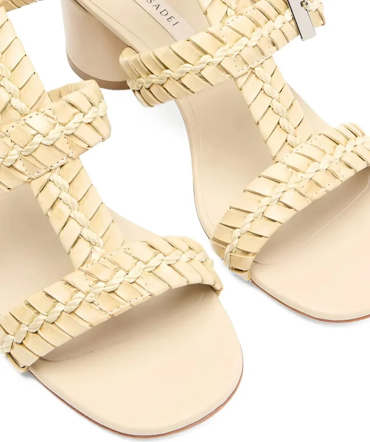 50mm Braided-Strap Heeled Sandals - Image 2