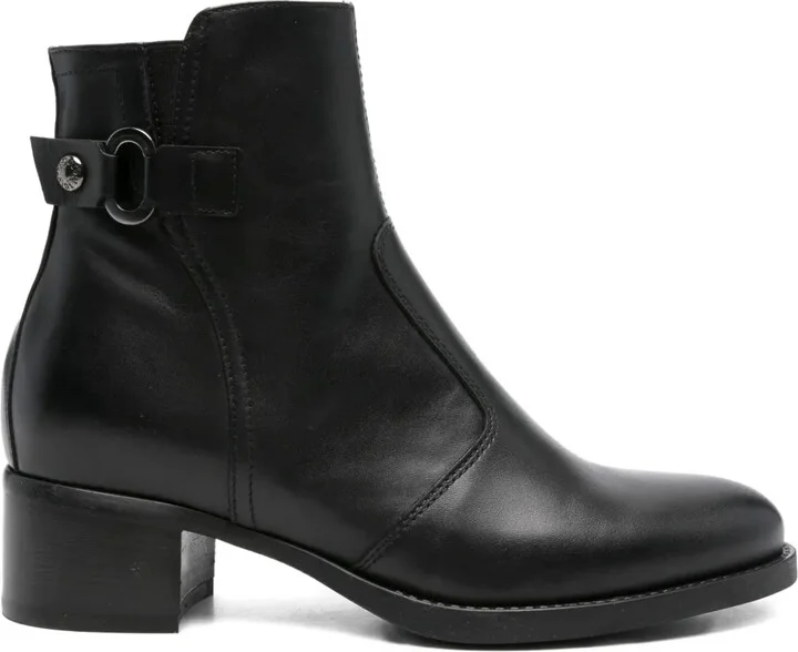 50mm Buckle-Detail Ankle Boots