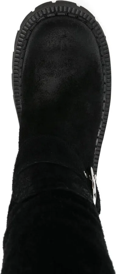 50mm Buckle-Detail Calf Leather Boots - Image 4