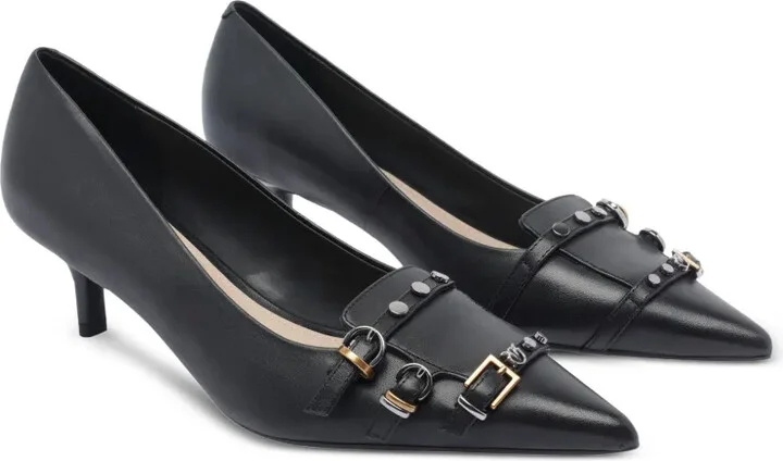 50mm Buckle-Detail Pointed-Toe Pumps - Image 2