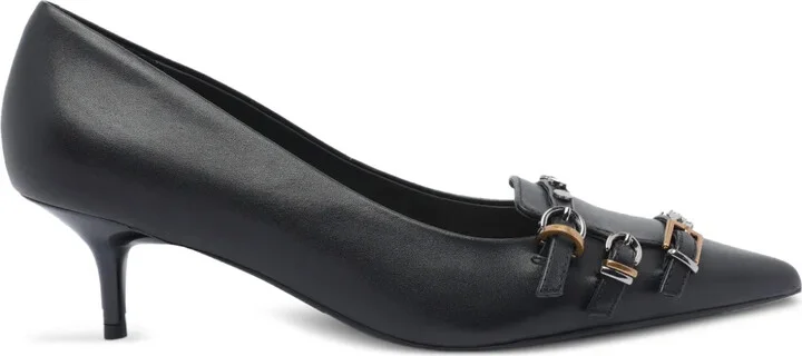 50mm Buckle-Detail Pointed-Toe Pumps