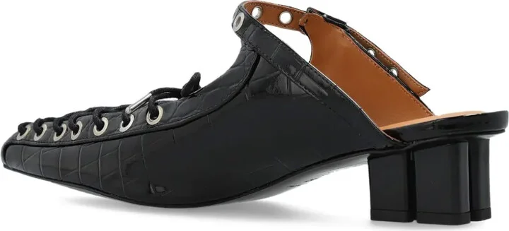 50mm Buckle-Fastening Lace-Up Mules - Image 3