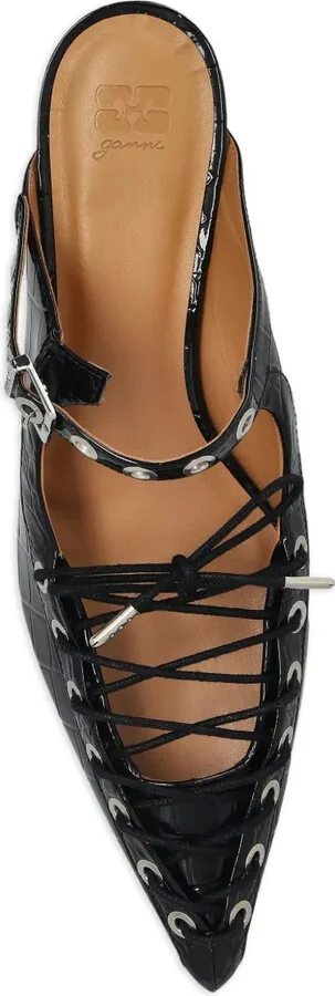 50mm Buckle-Fastening Lace-Up Mules - Image 4