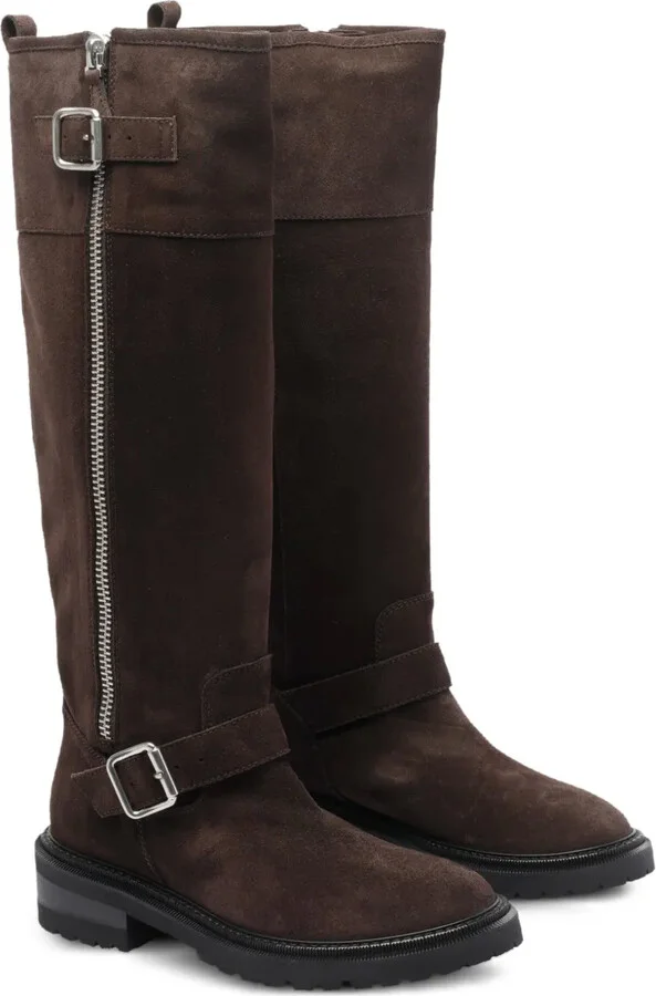 50mm Buckled Zip-Fastening Biker Boots - Image 3