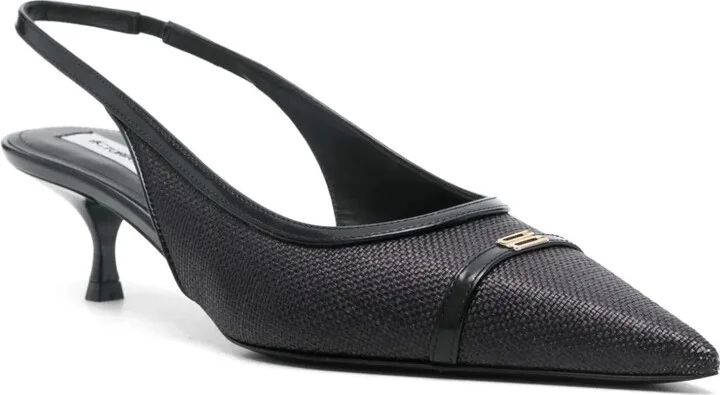 50mm Canvas Slingback Pumps - Image 2