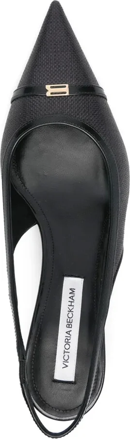 50mm Canvas Slingback Pumps - Image 4