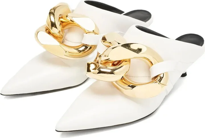 50mm Chain leather mules - Image 2