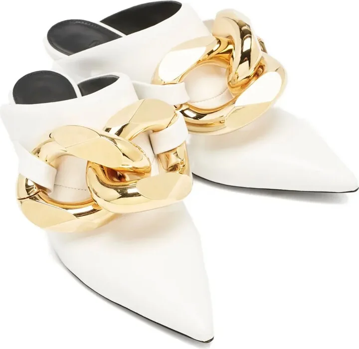 50mm Chain leather mules - Image 3
