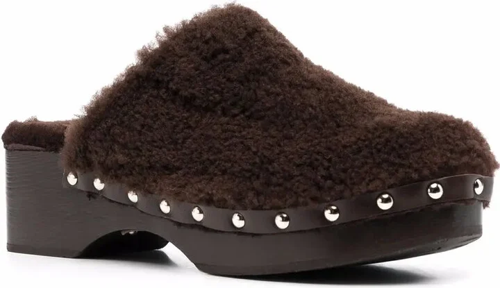50mm Closed Sheepskin Clogs - Image 2