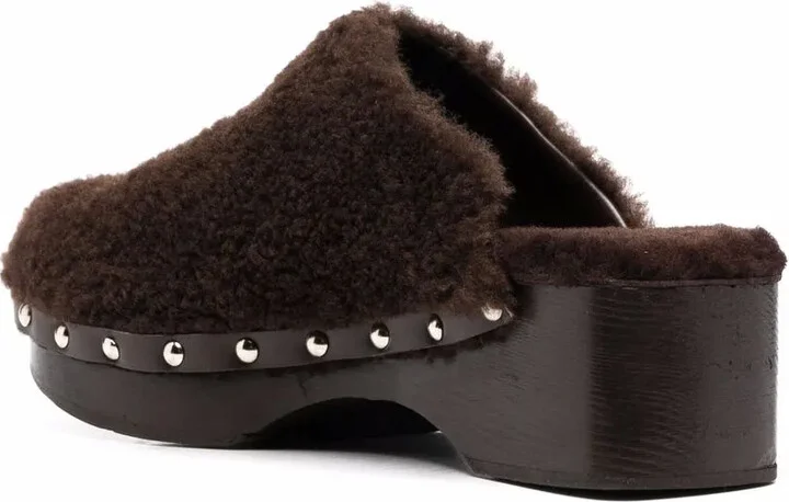 50mm Closed Sheepskin Clogs - Image 3