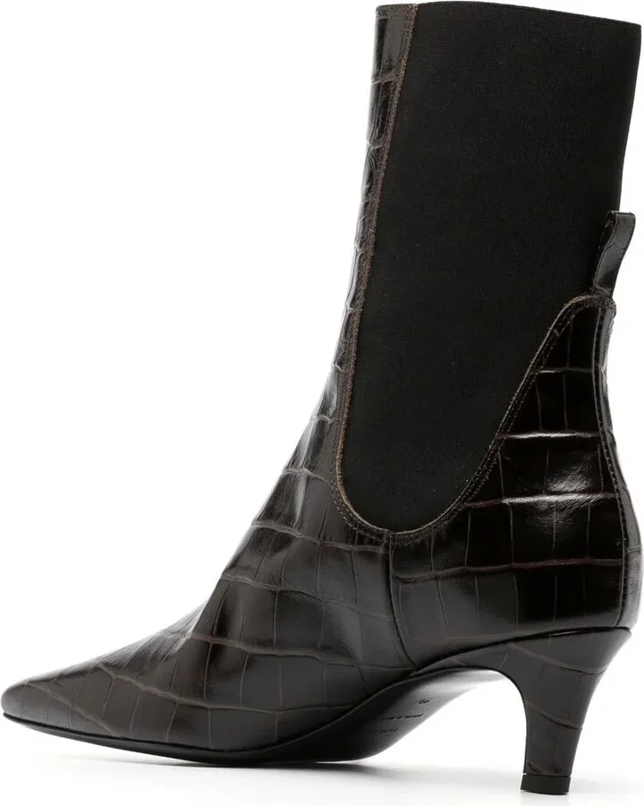 50mm croco-embossed Chelsea boots - Image 3