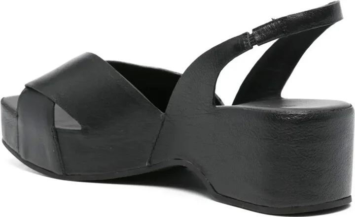 50mm Crossover-Strap Leather Sandals - Image 3