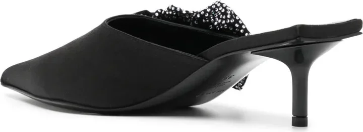 50mm Crystal-Embellished Leather Mules - Image 3
