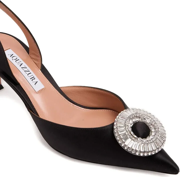 50mm Crystal-Embellished Sling Pumps - Image 3