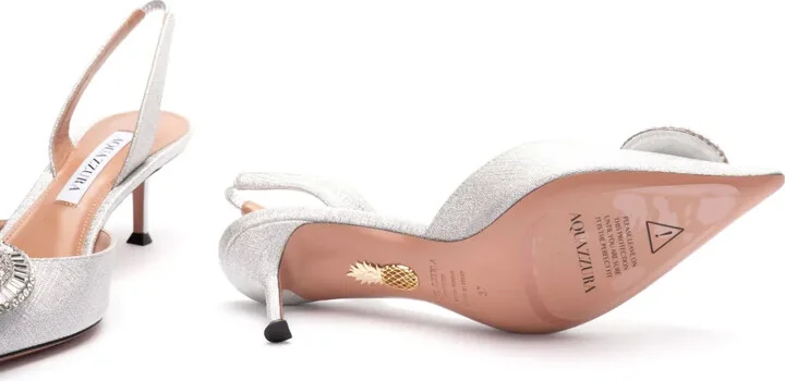 50mm Crystal Hoop slingback pumps - Image 5