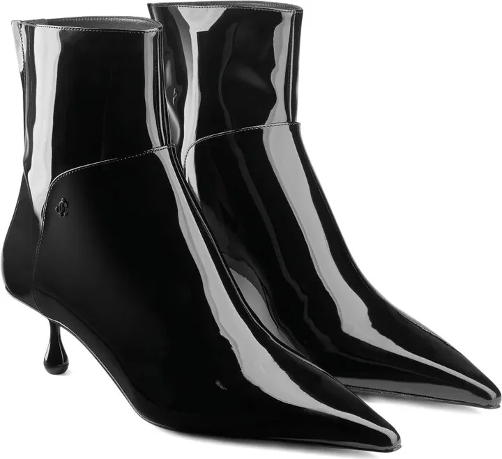 50mm Cycas pointed-toe patent leather boots - Image 2