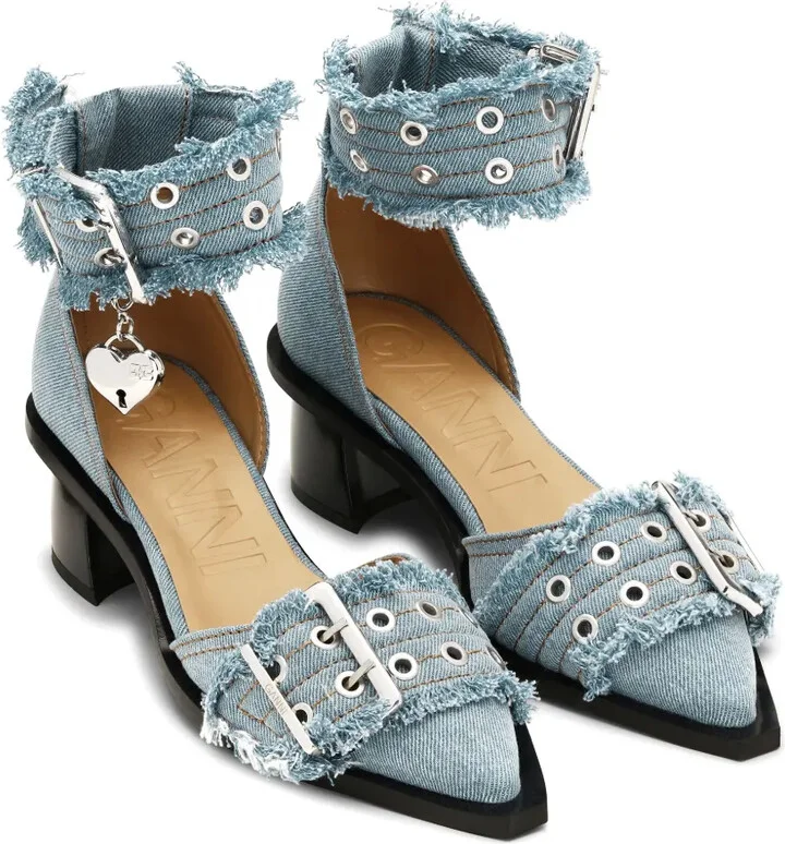 50mm Denim Feminine pumps - Image 2