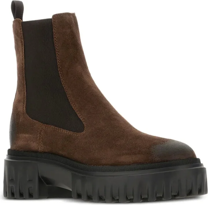 50mm Elastic-Panel Leather Boots - Image 2