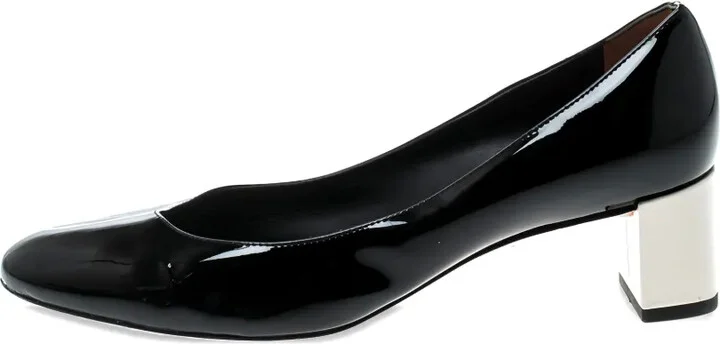 50mm Eloise patent leather block heel pumps - Image 2