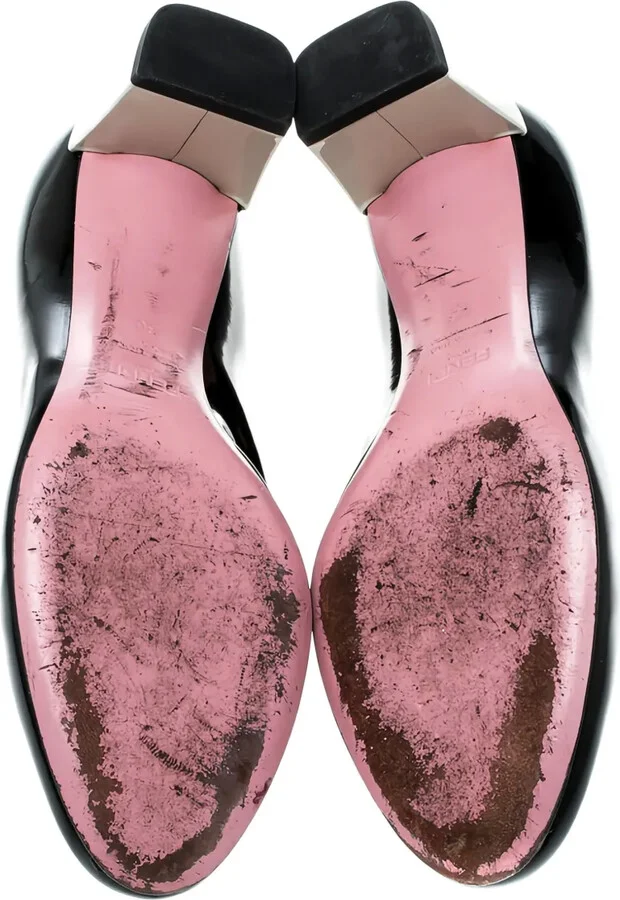 50mm Eloise patent leather block heel pumps - Image 3