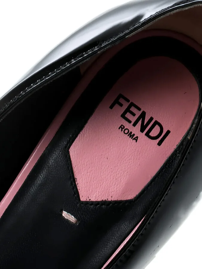 50mm Eloise patent leather block heel pumps - Image 5