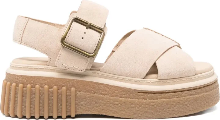 50mm Evamar buckle-fastening platform sandals