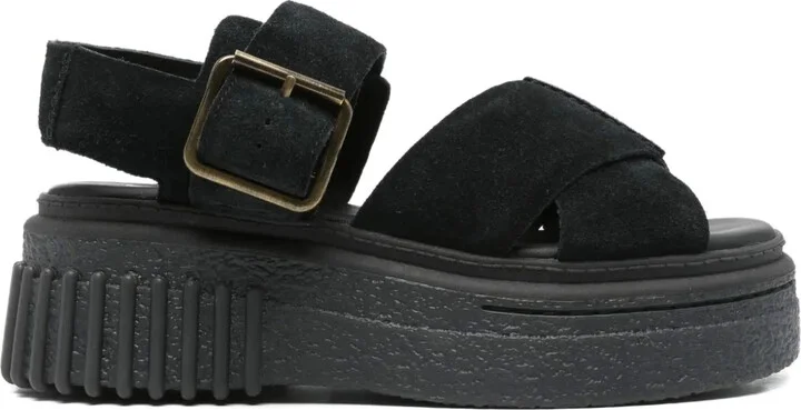 50mm Evamar buckle-fastening platform sandals