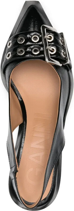 50mm Eyelet-Detail Slingback Pumps - Image 4