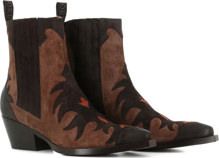 50mm Flame-Pattern Suede Boots - Image 2