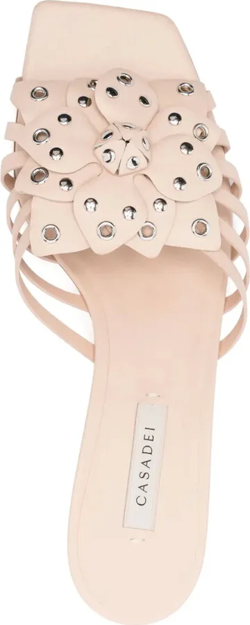 50mm Floral-Appliqué Sandals - Image 4