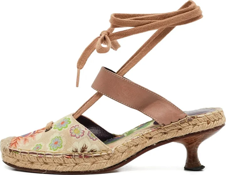 50mm Floral-Print Espadrilles