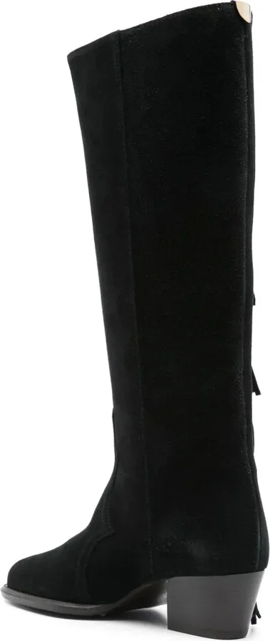 50mm Fringed Suede Cowboy Boots - Image 3