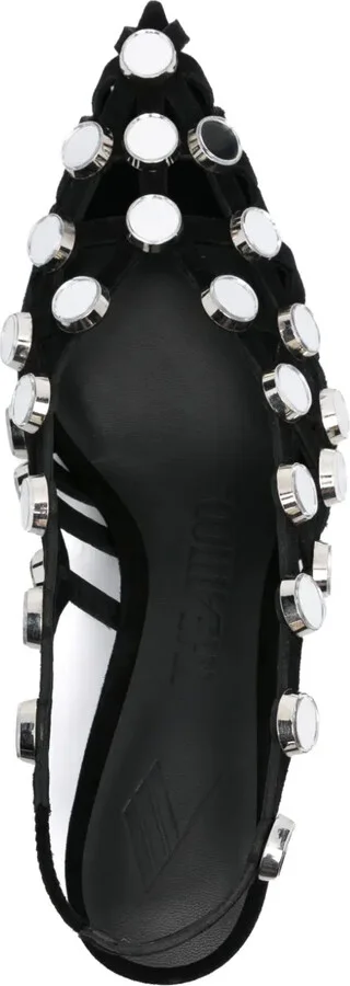 50mm Grid slingback pumps - Image 4