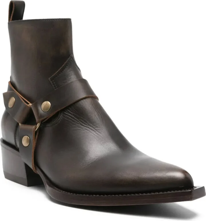 50mm Harness-Embellished Leather Boots - Image 2