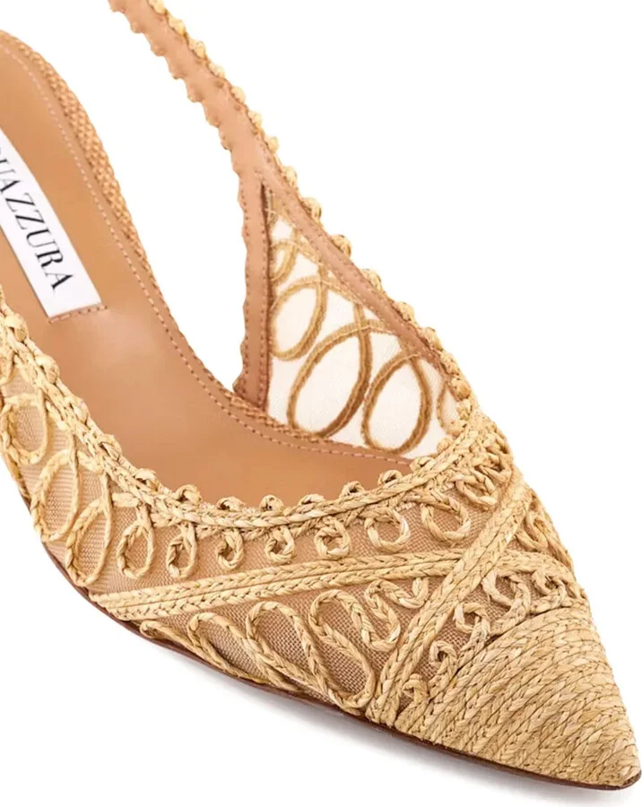50mm Khalo woven slingback pumps - Image 2