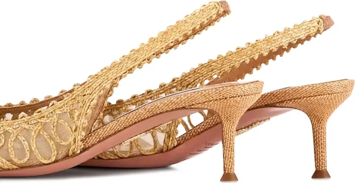 50mm Khalo woven slingback pumps - Image 3
