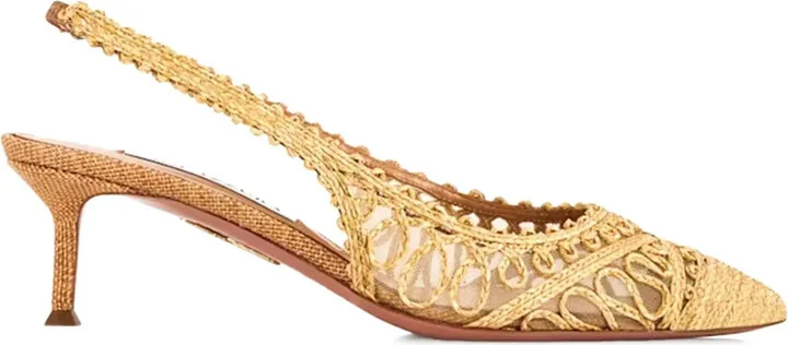 50mm Khalo woven slingback pumps