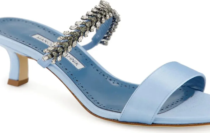 50mm Kifasan crystal-embellished satin sandals - Image 2