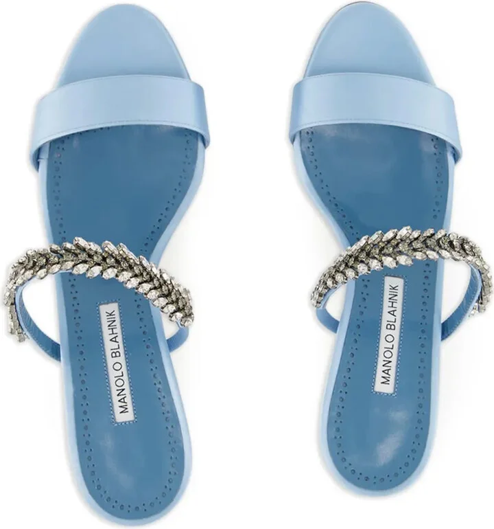 50mm Kifasan crystal-embellished satin sandals - Image 4